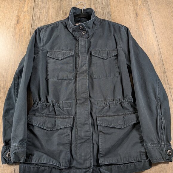 Levis Jacket Womens Small Navy Blue Long Sleeve Snap Button Pockets Nautical - Picture 2 of 11